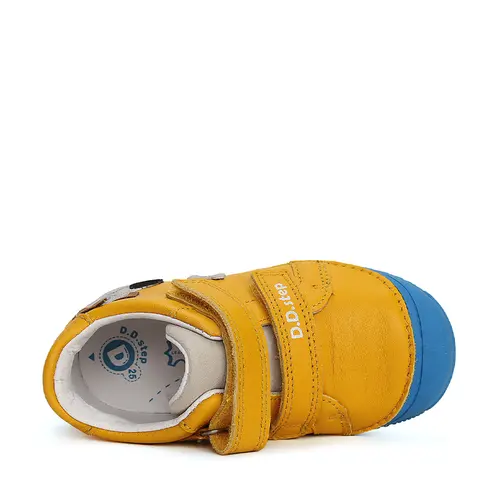 Pantofi baieti, piele naturala, barefoot, galben, catel, D.D.Step- S082-41792B-25-D.D. Step Pantofi baieti, piele naturala, barefoot, galben, catel, D.D.Step- S082-41792B-25-D.D. Step