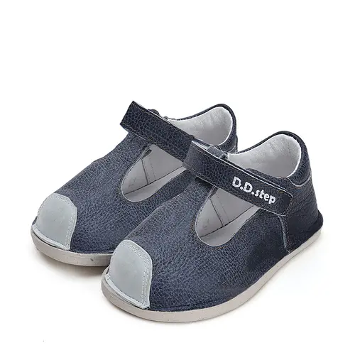 Pantofi barefoot copii, piele naturala, talpa din cauciuc, bleumarin, D.D.Step- H085-41850A-26-D.D. Step