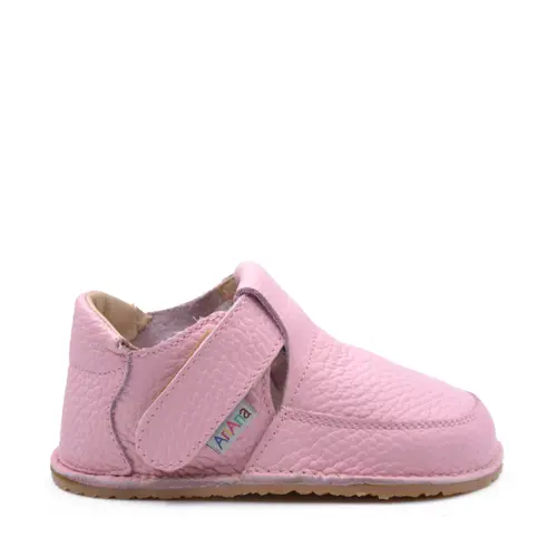 Pantofi barefoot, primii pasi, piele naturala, talpa flexibila, roz, Barbie- Ari-020-6-17-Ariana Baby Shoes