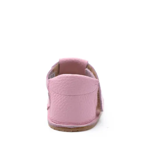 Pantofi barefoot, primii pasi, piele naturala, talpa flexibila, roz, Barbie- Ari-020-6-17-Ariana Baby Shoes