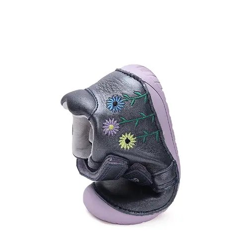 Pantofi copii, piele naturala, barefoot, bleumarin, flori, D.D.Step- S070-42771A-25-D.D. Step