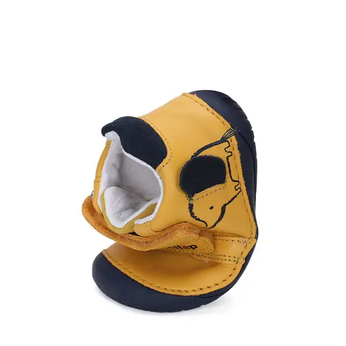 Pantofi copii, piele naturala, barefoot, galben, elefant, D.D.Step- S070-42919-25-D.D. Step