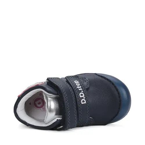 Pantofi copii, piele naturala, talpa fosforescenta, bleumarin, bufnita, D.D.Step- S066-42820B-25-