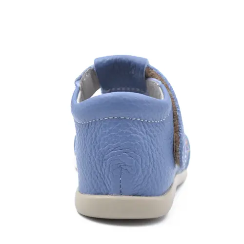Pantofi din piele naturala, decupati, primii pași, Albastru, Bluey- ARI-30-2-26-