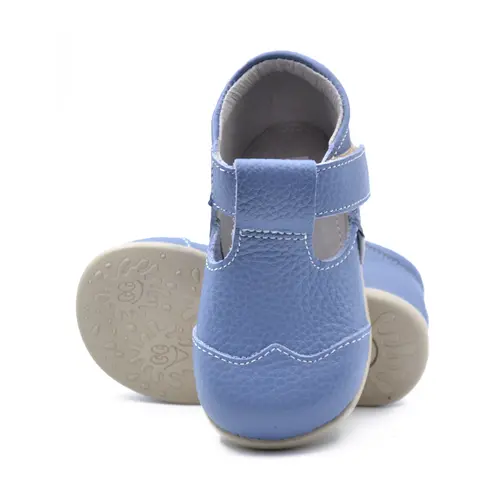 Pantofi din piele naturala, decupati, primii pași, Albastru, Bluey- ARI-30-2-26-