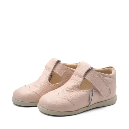 Pantofi din piele naturala, decupati, primii pași, Roz, Klara- ARI-30-1-26-
