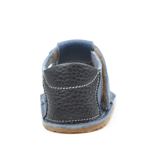 Sandale barefoot, primii pasi, piele naturala, talpa flexibila, albastru, GENES- Ari-100-1-17-Ariana Baby Shoes