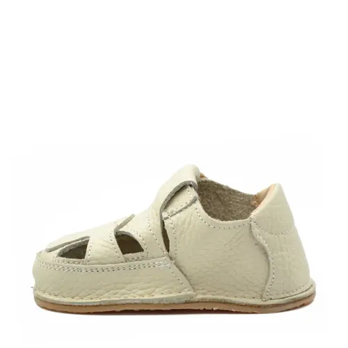 Sandale barefoot, primii pasi, piele naturala, talpa flexibila, crem, Briana- Ari-100-5-24-Ariana Baby Shoes