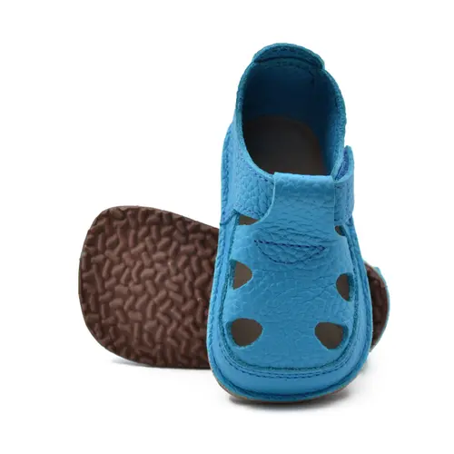 Sandale copii cu scai și talpă flexibilă de cauciuc, albastru- RO-13-1-23-By Pebebe