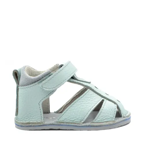 Sandale copii, barefoot, primii pasi, piele naturala, talpa flexibila, inchidere cu scai, baby blue- RO-100-11-24-By Pebebe Sandale copii, barefoot, primii pasi, piele naturala, talpa flexibila, inchidere cu scai, baby blue- RO-100-11-24-By Pebebe