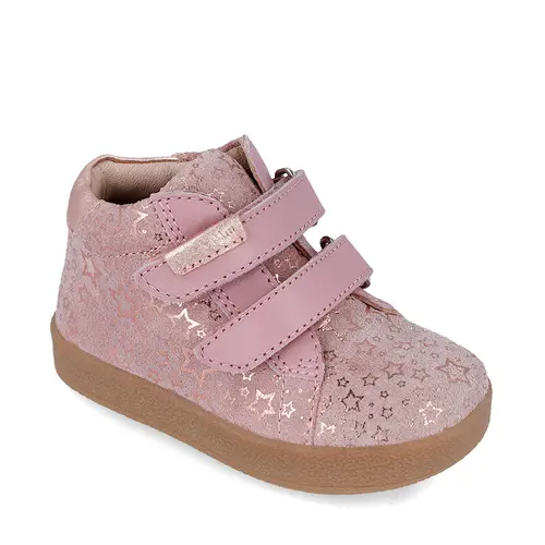 Ghete copii, piele naturala, Peke, roz cu stelute, Garvalin- 241316-B777-24-Garvalin