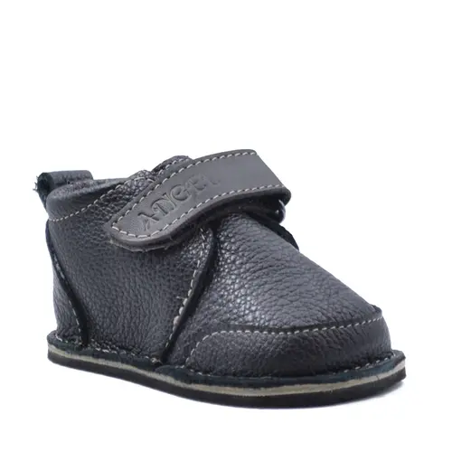 Ghete barefoot Copii, captuseala textila,  talpa flexibila, negru, Smiley- RO-600-1-24-