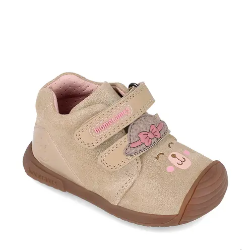 Pantofi copii, piele naturala, Biogateo Casual, crem sidef, Biomecanics- 241107-C677-24-Biomecanics