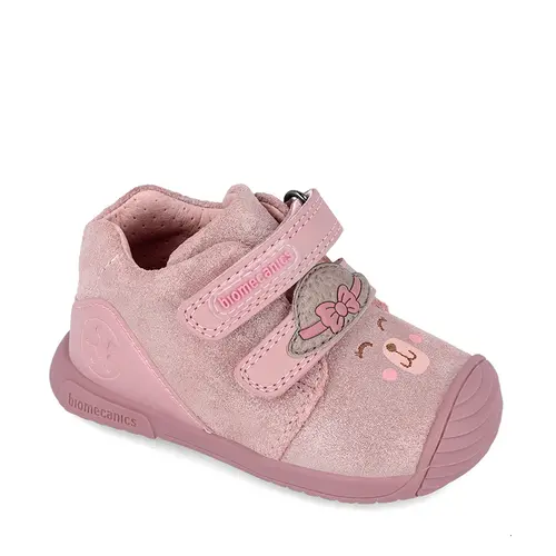 Pantofi copii, piele naturala, Biogateo Casual, roz sidef, Biomecanics- 241107-B777-24-Biomecanics