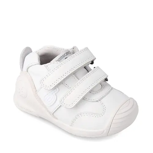Pantofi copii, piele naturala, Biogateo Sport, alb, Biomecanics- 221001-C-24-Biomecanics