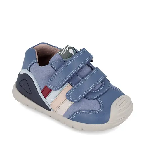 Pantofi copii, piele naturala, Biogateo Urban Casual, albastru, dungi, Biomecanics- 241110-A556-24-Biomecanics
