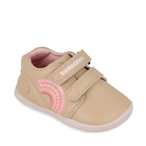 Pantofi copii, piele naturala, Biogateo Wider, rainbow, crem, Biomecanics- 241162-C547-25-Biomecanics