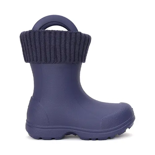 Cizme de cauciuc pentru copii, interior din material textil detasabil, bleumarin, D.D.Step - I106-42628-32/33-