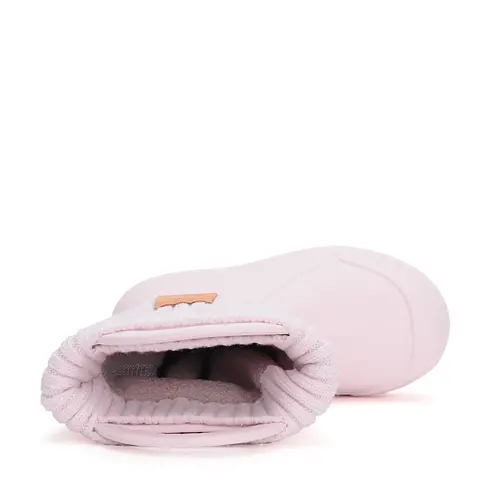 Cizme de cauciuc pentru copii, interior din material textil detasabil, roz, D.D.Step - I106-42443-32/33-