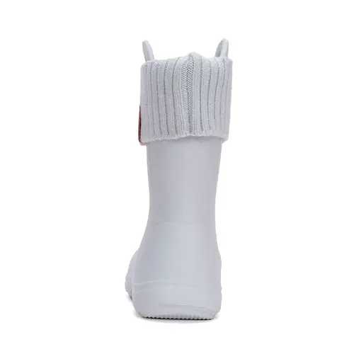 Cizme de cauciuc pentru copii, interior din material textil detasabil, gri deschis, D.D.Step - I106-42645-32/33-