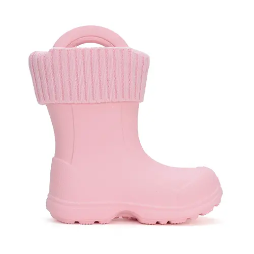 Cizme de cauciuc pentru copii, interior din material textil detasabil, roz deschis, D.D.Step - I106-42545-32/33-