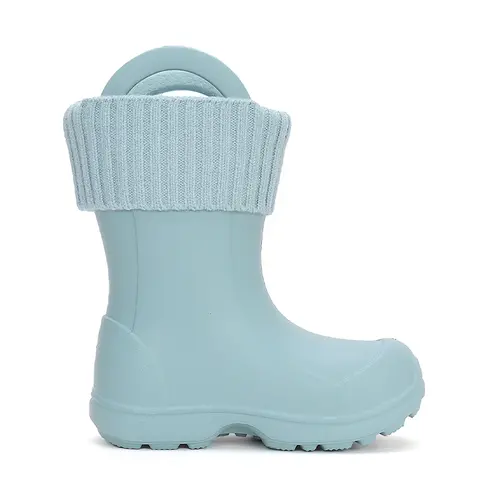 Cizme de cauciuc pentru copii, interior din material textil detasabil, verde oceanic, D.D.Step - I106-42876-32/33-