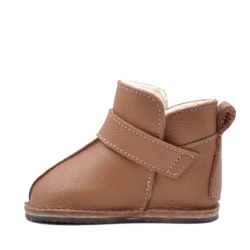 Cizme din piele pentru copii, talpa flexibila, imblanite, camel- RO-106-19-24-By Pebebe Cizme din piele pentru copii, talpa flexibila, imblanite, camel- RO-106-19-24-By Pebebe