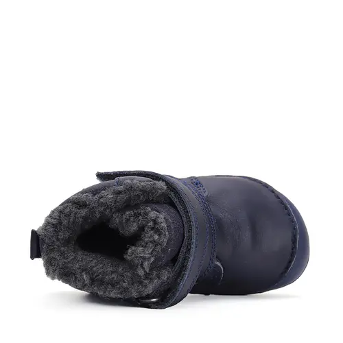 Ghete baieti barefoot, piele naturala, captusite, bleumarin, dinozaur, D.D.Step - W070-42838-25-