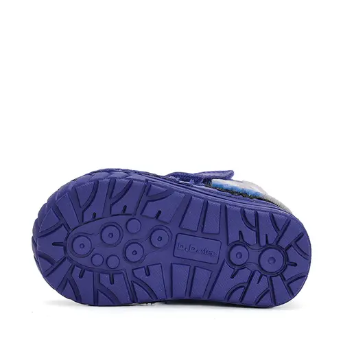 Ghete baieti, piele naturala, talpa flexibila, albastru, urs Koala, D.D.Step - W029-42498-24-