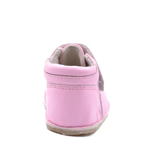 Ghete barefoot copii, din piele naturala cu scai si talpa din cauciuc, roz- RO-14-6-24-By Pebebe Ghete barefoot copii, din piele naturala cu scai si talpa din cauciuc, roz- RO-14-6-24-By Pebebe