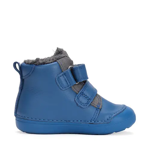 Ghete baieti, piele naturala, talpa flexibila, captusite, albastru, tigru, D.D.Step - W066-42218A-25-