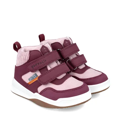 Ghete copii,  rezistente la apa, inchidere velcro, Baby Rock, burgundi, Garvalin- 241330-C116-27-Garvalin Ghete copii,  rezistente la apa, inchidere velcro, Baby Rock, burgundi, Garvalin- 241330-C116-27-Garvalin