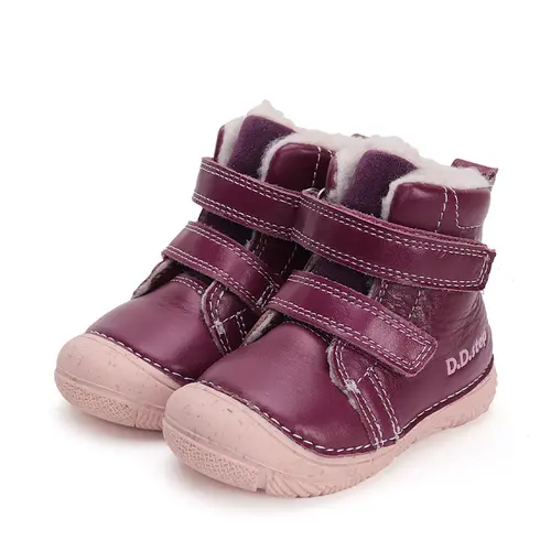 Ghete fete, piele naturala, captusite, violet, D.D.Step - W082-42385C-25-