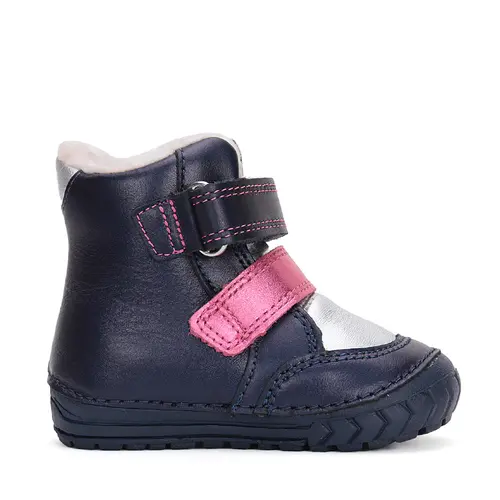 Ghete fete, piele naturala, captuseal din blana, talpa flexibila, bleumarin, iepuras, D.D.Step - W029-42392-24-