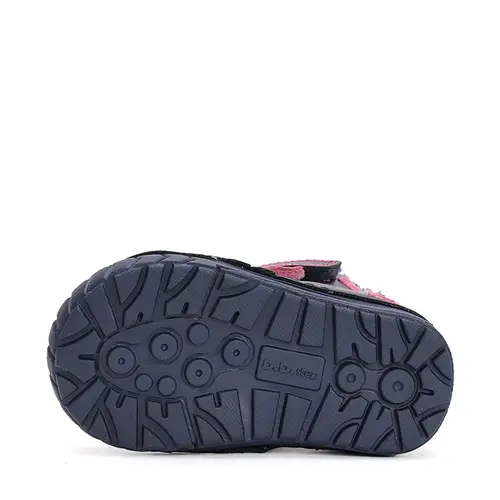 Ghete fete, piele naturala, captuseal din blana, talpa flexibila, bleumarin, iepuras, D.D.Step - W029-42392-24-