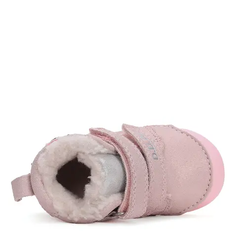 Ghete fete, piele naturala, talpa flexibila, captusite, roz, pinguin, D.D.Step - W066-42268A-25-