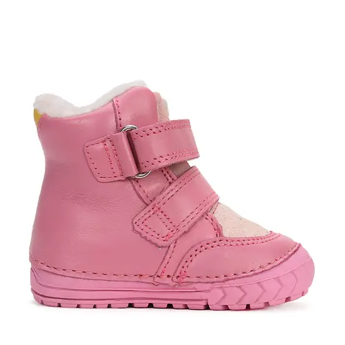Ghete fete, piele naturala, captuseal din blana, talpa flexibila, roz, iepuras, D.D.Step - W029-42392A-24-
