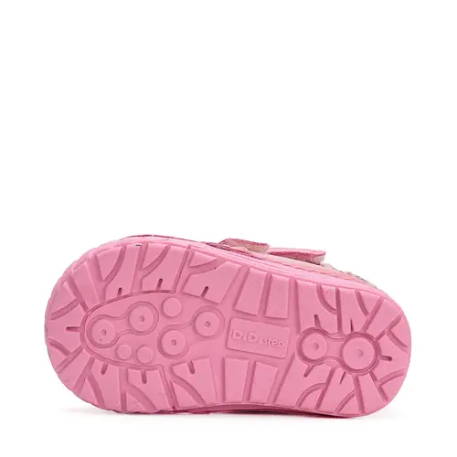 Ghete fete, piele naturala, captuseal din blana, talpa flexibila, roz, iepuras, D.D.Step - W029-42392A-24-