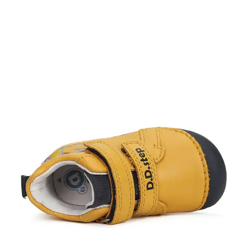 Pantofi baieti, piele naturla, talpa flexibila, galben, crocodil, D.D.Step- S015-42325A-24-D.D. Step