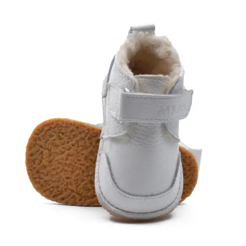 Ghete barefoot pentru copii, primii pasi, piele naturala, captuseala din blana, talpa flexibila, ivoar, Smiley- RO-600-2-24- Ghete barefoot pentru copii, primii pasi, piele naturala, captuseala din blana, talpa flexibila, ivoar, Smiley- RO-600-2-24-