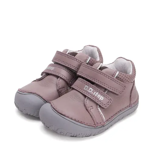 Pantofi copii, piele naturala, barefoot, talpa flexibila, mov, D.D.Step- S073-42466C-25-