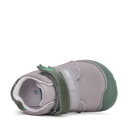 Pantofi copii, piele naturala, barefoot, talpa flexibila fluorescenta, tigru, gri, D.D.Step- S073-42135A-25-D.D. Step Pantofi copii, piele naturala, barefoot, talpa flexibila fluorescenta, tigru, gri, D.D.Step- S073-42135A-25-D.D. Step