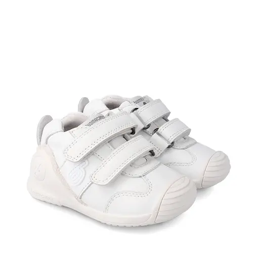 Pantofi copii, piele naturala, Biogateo Sport, alb, Biomecanics- 221001-C-22-Biomecanics
