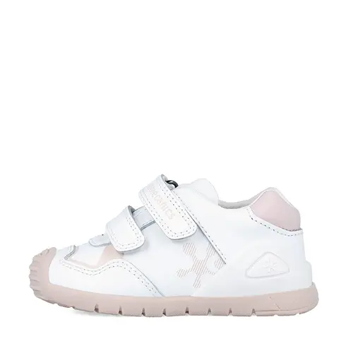 Pantofi copii, piele naturala, Biogateo Sport, alb,roz, Biomecanics- 241001-B786-22-Biomecanics