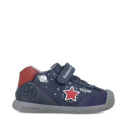 Pantofi copii, piele naturala, Biogateo Urban Casual, bleumarin, steluta, Biomecanics- 241129-A183-24-Biomecanics