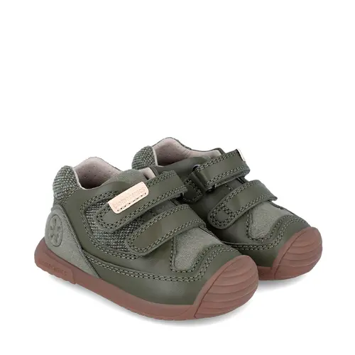 Pantofi copii, piele naturala, Biogateo Urban, verde inchis, Biomecanics- 241127-B788-24-Biomecanics