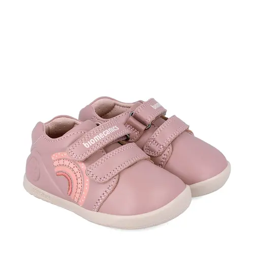Pantofi copii, piele naturala, Biogateo Wider, rainbow, roz, Biomecanics- 241162-B159-25-