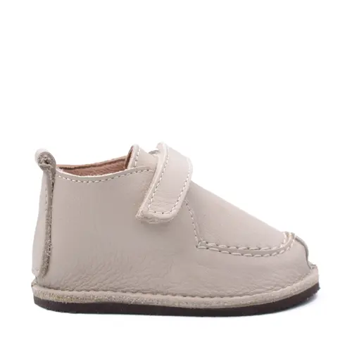 Pantofi din piele naturala pentru copii, talpa cauciuc, scai, Bubu, bej- RO-110-7-24-By Pebebe Pantofi din piele naturala pentru copii, talpa cauciuc, scai, Bubu, bej- RO-110-7-24-By Pebebe