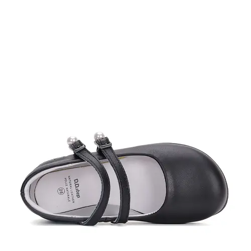 Pantofi fete, piele naturala, barete, negru, D.D.Step Colectia Back to School- H072-42725M-31-D.D. Step