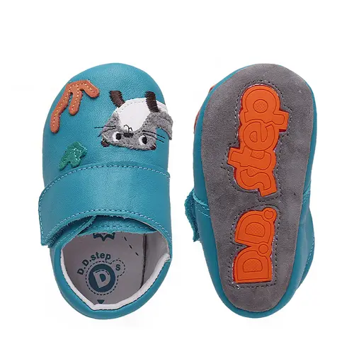 Pantofi primii pasi, interior, piele naturala, albastru, nevastuica, D.D.Step- K1596-42304-22/23-D.D. Step
